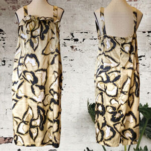 ELISA Landri for Malindrina- Vrisea sleeveless shift dress silky abstract floral